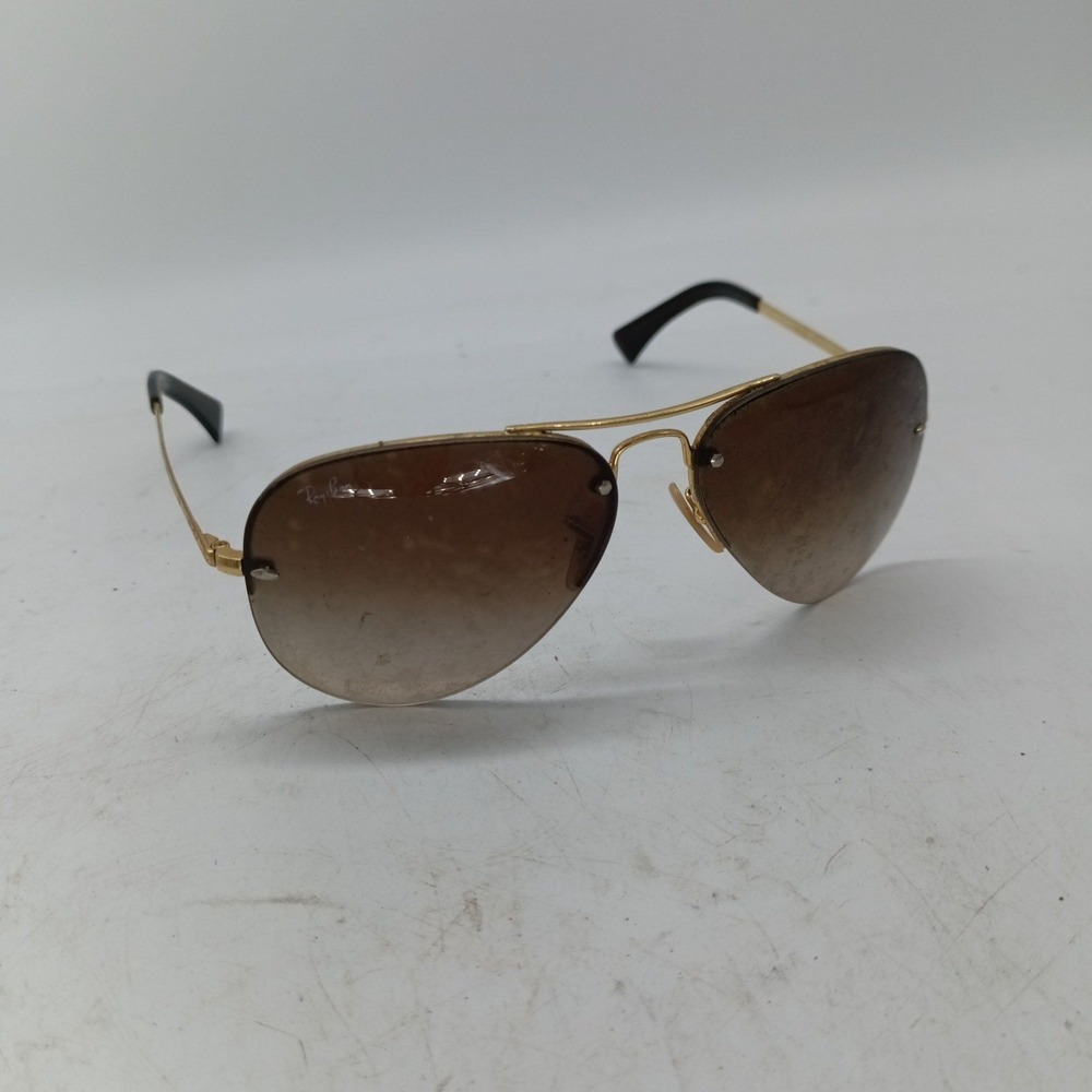 Ray-Ban RB3449 Gold Aviator Sunglasses Frames Only 206